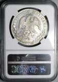 1877/6-Ga JA NGC MS 63 Mexico 8 Reales Near PL Overdate Silver Coin POP 3/0 (24101303C)