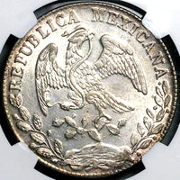 1879-As NGC MS 62 Mexico 8 Reales Rare Alamos Mint State Silver Coin (24020801C)