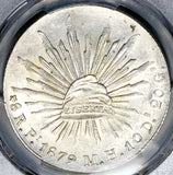 1879-Pi MH PCGS MS 61 Mexico 8 Reales Potosi Cap Rays Silver Coin POP 2/0 (26060302C)