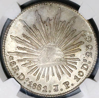 1881-Do NGC MS 63 Mexico 8 Reales Durango Mint Silver Coin POP 3/0 (23082301C)