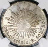 1881-Do NGC MS 63 Mexico 8 Reales Durango Mint Silver Coin POP 3/0 (23082301C)