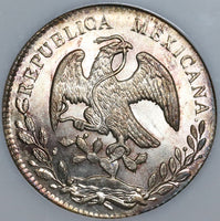 1881-Ga NGC MS 64 Mexico 8 Reales Guadalajara Mint Vintage Holder Silver Coin POP 4/2 (24051402C)