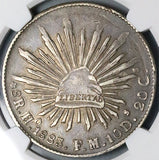 1883-Ho FM NGC XF 45 Mexico 8 Reales Hermosillo Mint Scarce Silver Coin (24040803C)