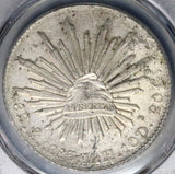 1883/2-Mo PCGS AU Mexico 8 Reales Rare Overdate Silver Coin (24030301D)