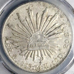 1883/2-Mo PCGS AU Mexico 8 Reales Rare Overdate Silver Coin (24030301D)