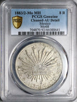 1883/2-Mo PCGS AU Mexico 8 Reales Rare Overdate Silver Coin (24030301D)