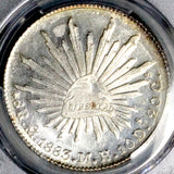 1883-Mo PCGS MS 64 Mexico 8 Reales Cap Rays Proof Like Silver Coin (26082801C)