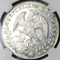 1884-Ga AH NGC MS 63 Mexico 8 Reales Guadalajara Mint State Silver Coin (24051501C)