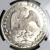 1884/74-Go BR NGC MS 63 Mexico 8 Reales Guanajuato Rare Overdate Silver Coin (20091402D)