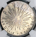 1885-Do JB NGC MS 61 Mexico 8 Reales Durango Mint State Rare Silver Coin (24052702C)