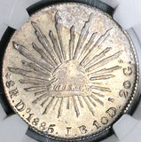 1885-Do JB NGC MS 61 Mexico 8 Reales Durango Mint State Rare Silver Coin (24052702C)