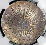 1885-Ga JS NGC AU 58 Mexico 8 Reales Guadalajara Scarce Silver Coin (26042206C)