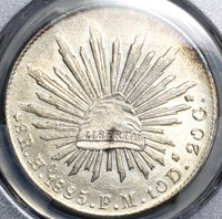 1885-Ho PCGS MS 61 Mexico 8 Reales Hermosillo Mint Rare Silver Coin POP 1/0 (25040901C)
