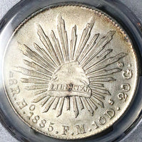 1885-Ho PCGS MS 61 Mexico 8 Reales Hermosillo Mint Rare Silver Coin POP 1/0 (25040901C)