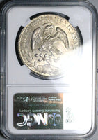 1885-Mo MH NGC MS 63 Mexico 8 Reales Cap Rays Mint State Silver Coin (25033101D)