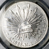 1886-As PCGS MS 62 Mexico 8 Reales Alamos Mint Rare Silver Coin POP 2/0 (22100801D)