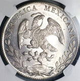1890-As NGC MS 64 Mexico 8 Reales Rare Alamos Silver Coin POP 4/1 (24012801C)