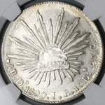 1890-Do JP NGC MS 61 Mexico 8 Reales Durango Rare Mint State Silver Coin (23042601D)