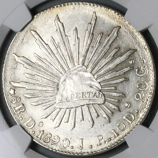 1890-Do JP NGC MS 61 Mexico 8 Reales Durango Rare Mint State Silver Coin (23042601D)