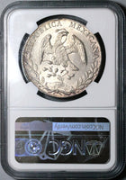 1890-Ho NGC MS 62 Mexico 8 Reales Hermosillo Mint State Very Scarce Silver Coin (23072301D)