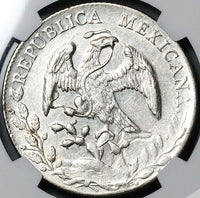 1891-Do NGC AU Mexico 8 Reales Durango Mint Error Silver Coin (24042003C)