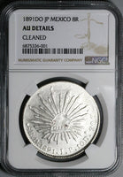 1891-Do NGC AU Mexico 8 Reales Durango Mint Error Silver Coin (24042003C)