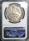 1893-Ca NGC XF 45 Mexico 8 Reales Cap Rays Chihuahua Mint Silver Coin (25092703C)