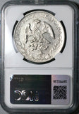 1893-Do NGC AU Mexico 8 Reales Durango Mint Cap Rays Silver Coin (24042004C)