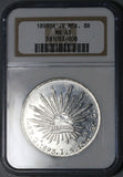 1893-Ga NGC MS 63 Mexico 8 Reales Guadalajara Proof Like Silver Coin (26030201C)