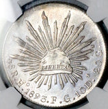 1893-Ho NGC MS 63 Mexico 8 Reales Hermosillo Near PL Silver Coin (26071301C)