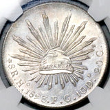 1893-Ho NGC MS 63 Mexico 8 Reales Hermosillo Near PL Silver Coin (26071301C)