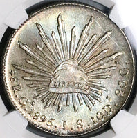 1895-Ga NGC MS 64 Mexico 8 Reales Guadalajara Last Year Silver Coin POP 5/1 (23081301C)