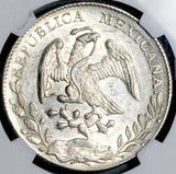 1897-Zs NGC AU 58 Mexico 8 Reales Zacatecas Mint Cap Rays Silver Coin (26081901C)