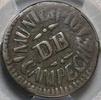 1861 PCGS VF 30 Campeche 1 Centavo Mexico Municipal Rare Local Coin POP 1/1 (24112704C)