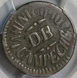 1861 PCGS VF 30 Campeche 1 Centavo Mexico Municipal Rare Local Coin POP 1/1 (24112704C)