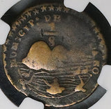 1830s NGC G 6 Pazcuaro 1/8 Real Mexico Michoacan Local Rare Unpublished Coin (24042101C)
