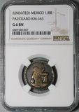 1830s NGC G 6 Pazcuaro 1/8 Real Mexico Michoacan Local Rare Unpublished Coin (24042101C)