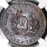1863 NGC MS 62 Sinaloa Culiacan Mexico 1/4 Real Coin POP 1/1 (25050603C)