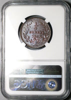 1863 NGC MS 62 Sinaloa Culiacan Mexico 1/4 Real Coin POP 1/1 (25050603C)
