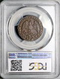 1867 PCGS XF 40 San Luis Potosi 1/4 Real Quarto Mexico State Copper Coin (26032102C)
