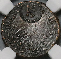 1858 NGC Fine Zamora 1/8 Real Mexico Za Counterstamp Octavo Local Coin POP 1/0 (24041101C)