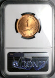 1962 NGC MS 65 RED Mozambique 1 Escudo Portugal Africa Colony Coin (24072501C)