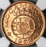 1962 NGC MS 66 RED Mozambique 1 Escudo Portugal Africa Colony Coin POP 4/1 (24022402C)