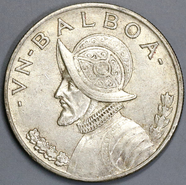 1934 Panama Balboa AU 90% Silver Dollar Coin (24090502R)