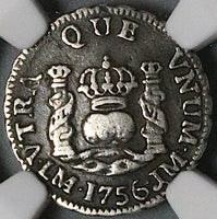 1756 NGC VF 35 Peru 1/2 Real Ferdinand VII Spain Colony Pirate Coin (23072202C)