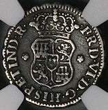 1756 NGC VF 35 Peru 1/2 Real Ferdinand VII Spain Colony Pirate Coin (23072202C)