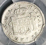 1776 PCGS VF 25 Peru 1/2 Real Charles III Colonial Spain Revolution Silver Coin (25082802C)
