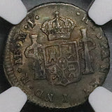 1779 NGC F Peru 1/2 Real Charles III Colonial Revolution Silver Coin (26083001C)