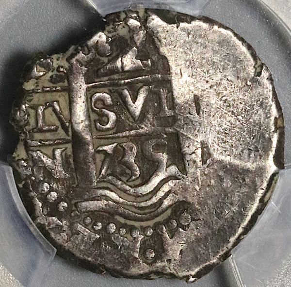 1735 PCGS XF 40 Peru Cob 2 Reales Spain Colonial Silver Coin POP 1/0 (24100101C)