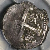 1735 PCGS XF 40 Peru Cob 2 Reales Spain Colonial Silver Coin POP 1/0 (24100101C)